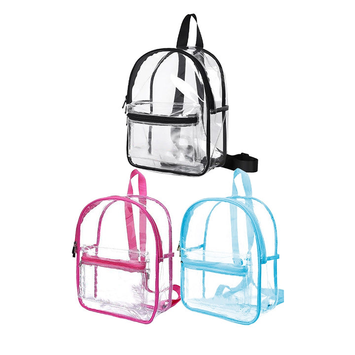 clear pink mini backpack free entry Cute Pink Clear Stadium Approved