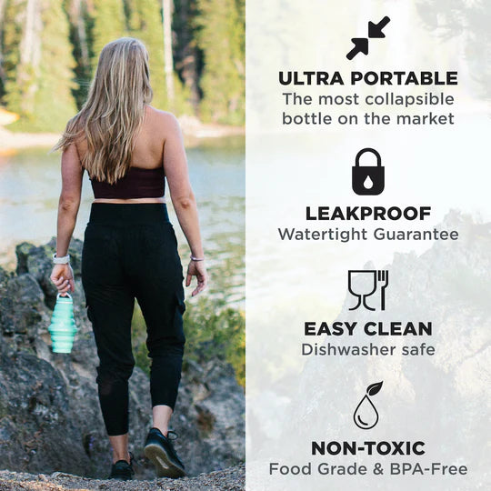 Hydaway Collapsible Water Bottle - Black