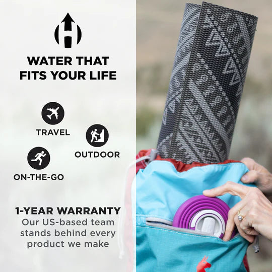 Hydaway Collapsible Water Bottle - Black