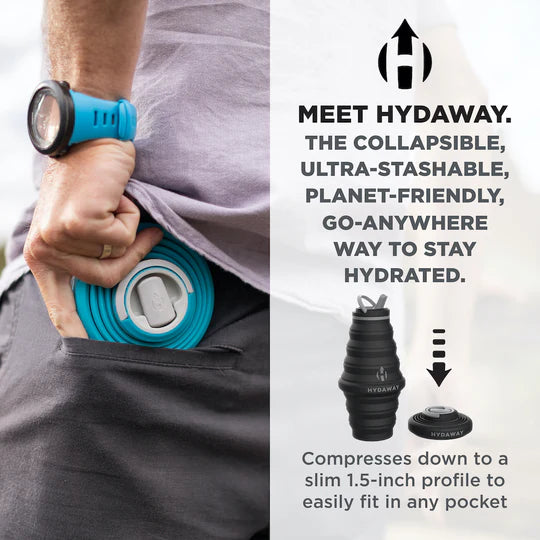 Hydaway Collapsible Water Bottle - Black