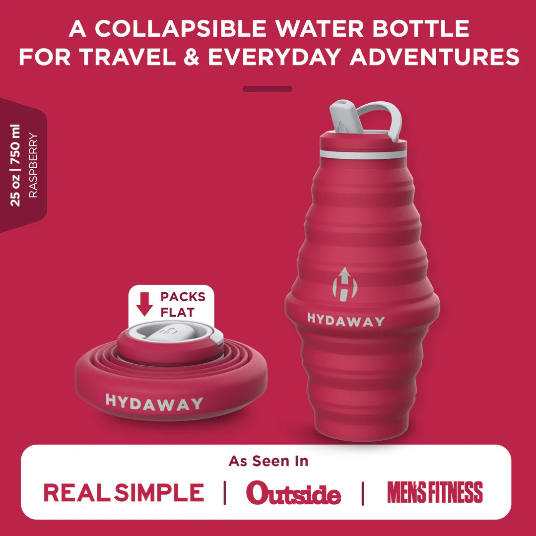 Hydaway Collapsible Water Bottle - Raspberry