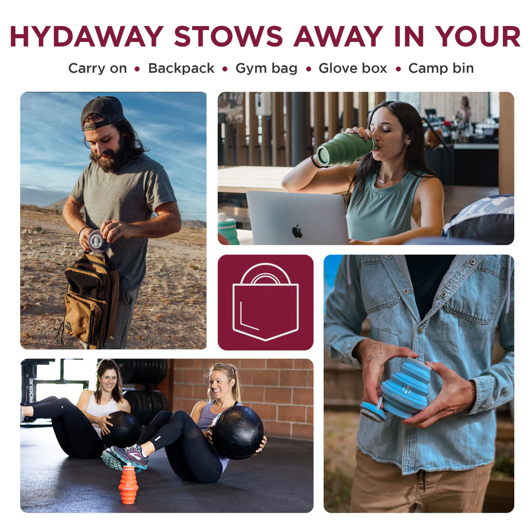 Hydaway Collapsible Water Bottle - Raspberry