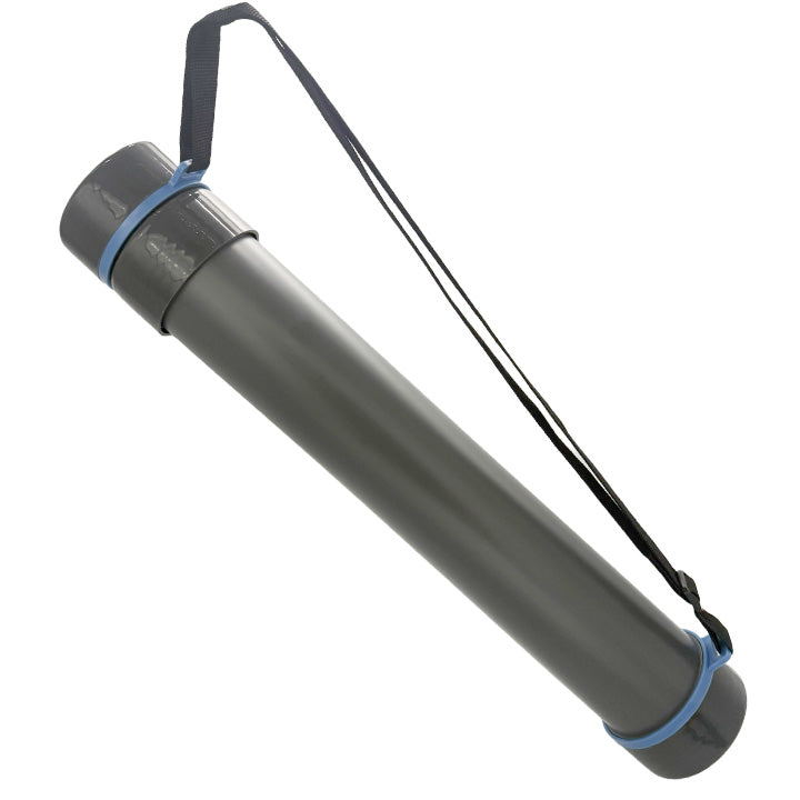 Extendable Poster Tube (Gray with Blue Trim)