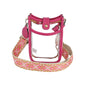 Guitar Strap Crossbody Clear Bag - Fuschia