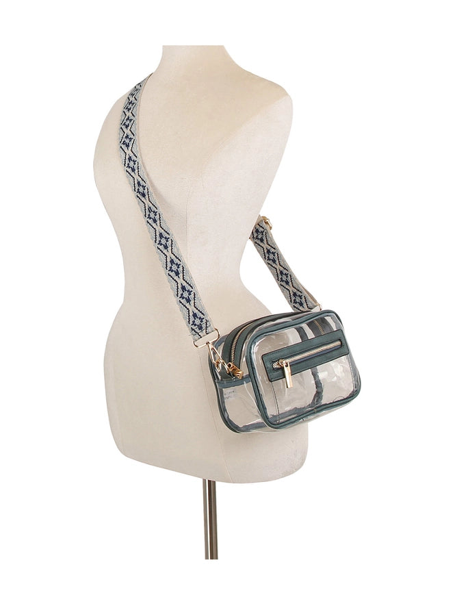 Guitar Strap Clear Bag - Denim Blue