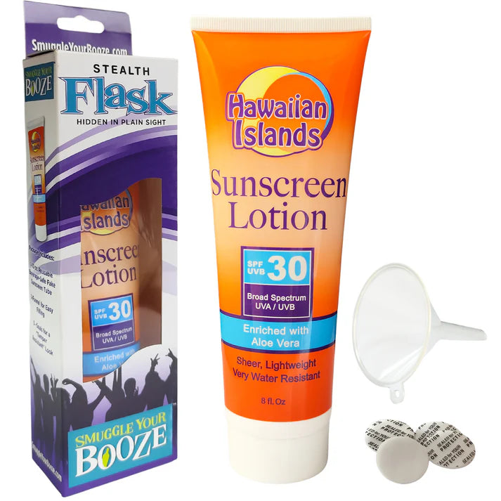 Smuggle Your Booze: SPF 30 Sunscreen Flask