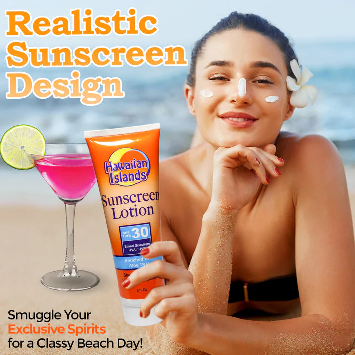 Smuggle Your Booze: SPF 30 Sunscreen Flask