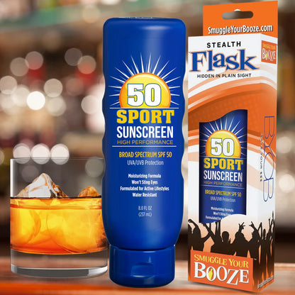 Smuggle Your Booze: SPF 50 Sunscreen Flask